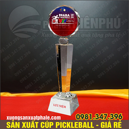 Cúp pickleball gắn bóng mini
