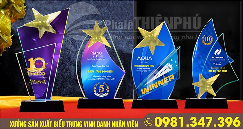 biểu trưng vinh danh nhân viên 