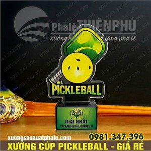 Cúp Pickleball Pha Lê Giải Nhất Cao Cấp 
